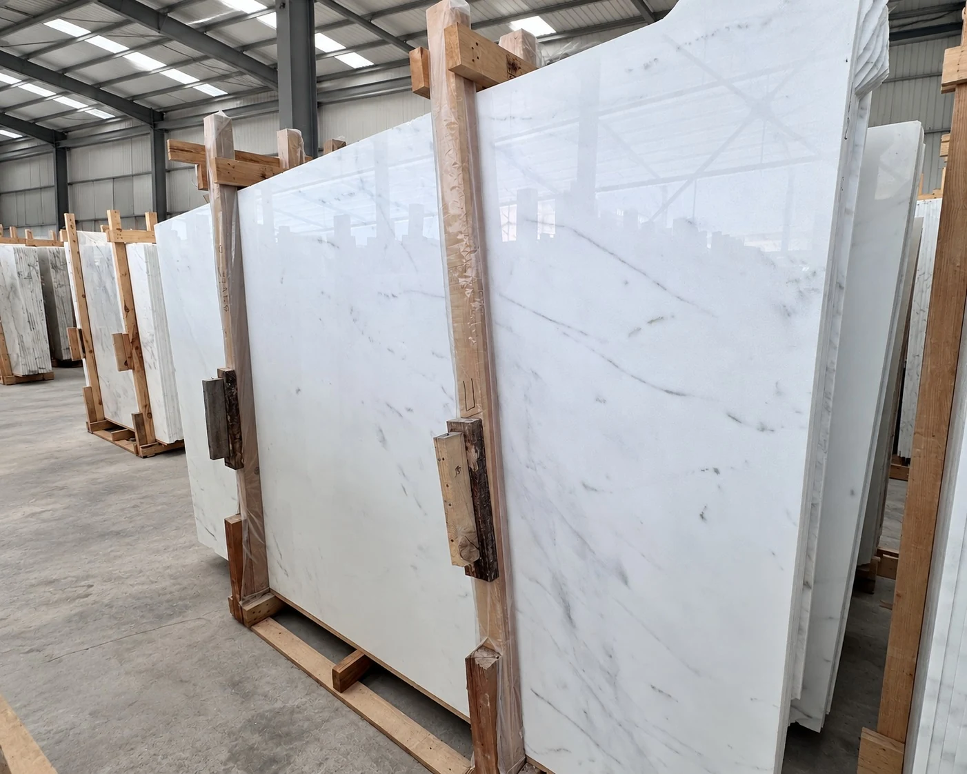 Ibiza White Muğla polished marble slabs