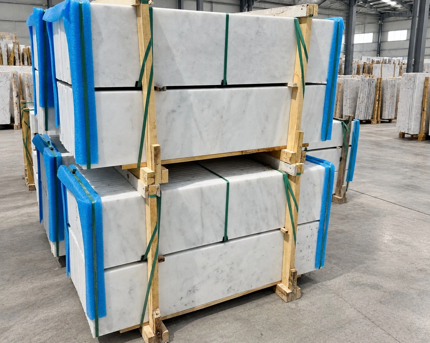 Ibiza White Muğla packed cut-to-size marble