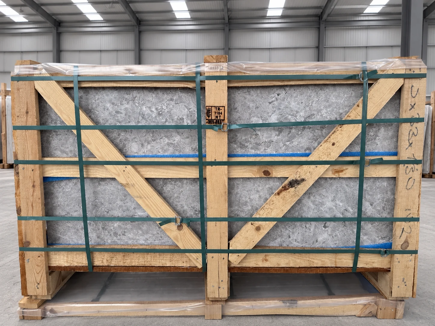 Tundra Grey marble export packaging detail