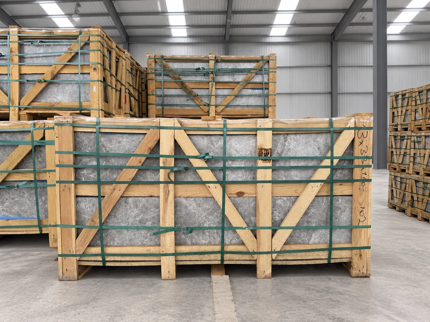 Natural stone Tundra Grey from Turkey in warehouse crates