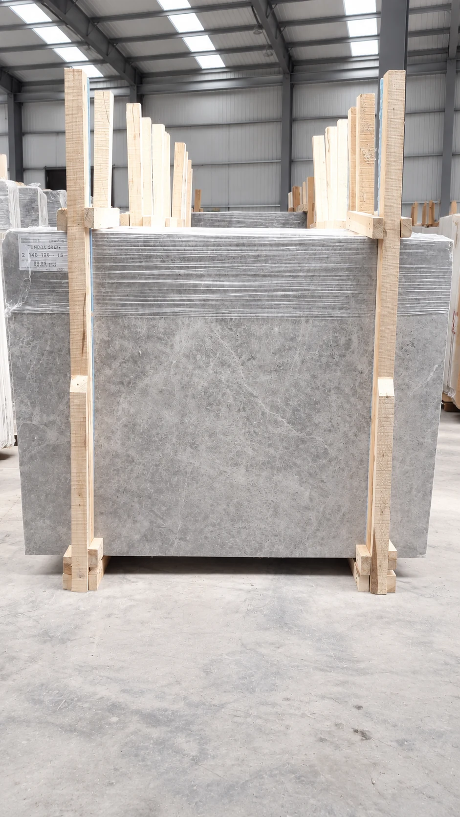 Tundra Grey marble wrapped slab bundle